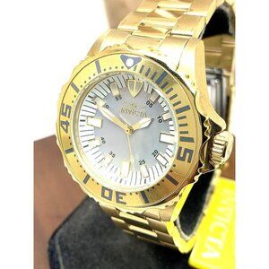 Invicta Women's Watch 17698 Angel Quartz Mother of Pearl Dial Gold Steel 38mm